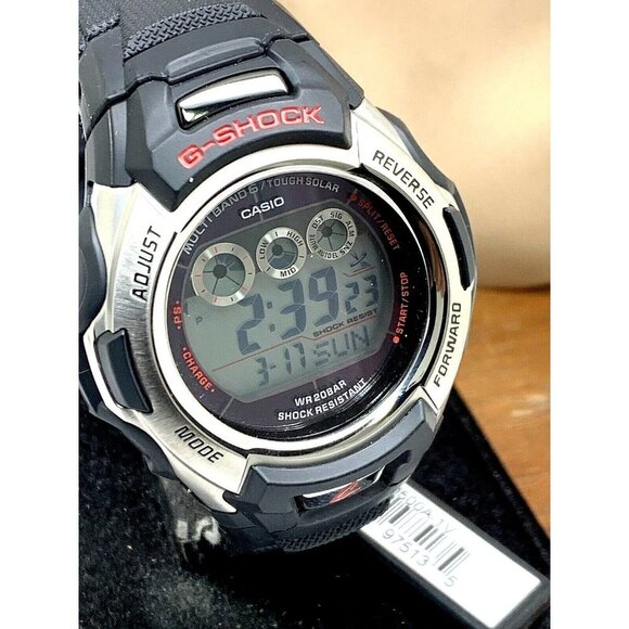 Casio Men's Watch GWM500A-1 G-Shock Solar Silver Black Resin 46mm Sport … - Picture 1 of 14